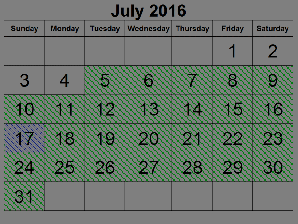 greastest waffles brussels calendar july16